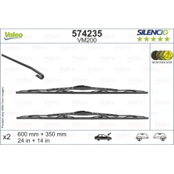 2 Balais D'Essuie-Glace 600mm 350mm Pour Opel Karl Vauxhall Viva 1272144 1272146