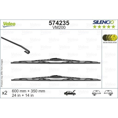 2 Balais D'Essuie-Glace 600mm 350mm Pour Opel Karl Vauxhall Viva 1272144 1272146