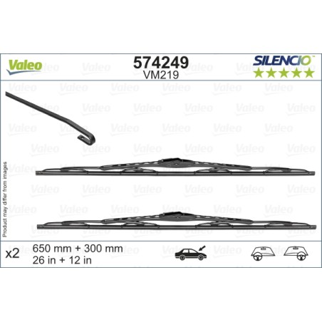 2 Balais D'Essuie-Glace 650mm 280mm Pour Nissan Note 28890-3VF0A 28890-3VF1A