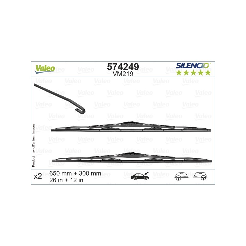 2 Balais D'Essuie-Glace 650mm 280mm Pour Nissan Note 28890-3VF0A 28890-3VF1A