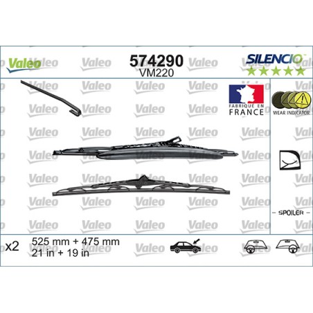 2 Balais D'Essuie-Glace 525mm 475mm Pour VW Bora Audi Seat Fiat 1J0998003