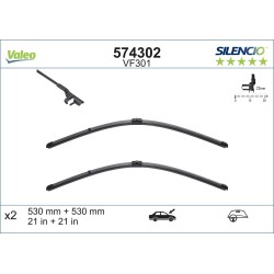 2 Balais D'Essuie-Glace 530mm Pour VW Passat Skoda Superb I 1J1955425A