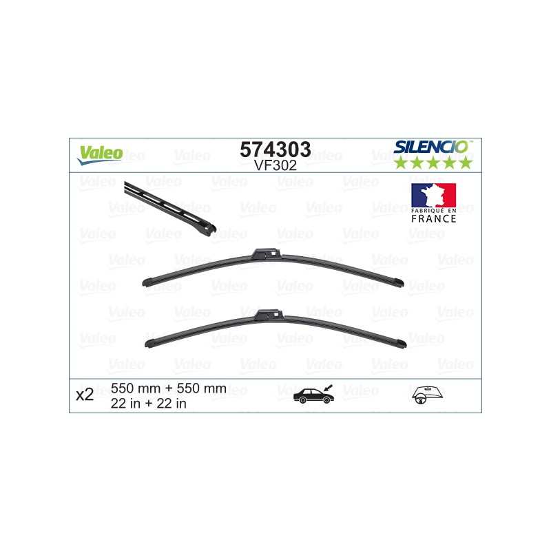 2 Balais D'Essuie-Glace 550mm Pour Audi A4 A6 Allroad Seat Exeo