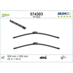 2 Balais D'Essuie-Glace 550mm Pour Audi A4 A6 Allroad Seat Exeo