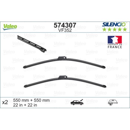 2 Balais D'Essuie-Glace 550mm Pour MERCEDES Classe C CLC T-Model CLK