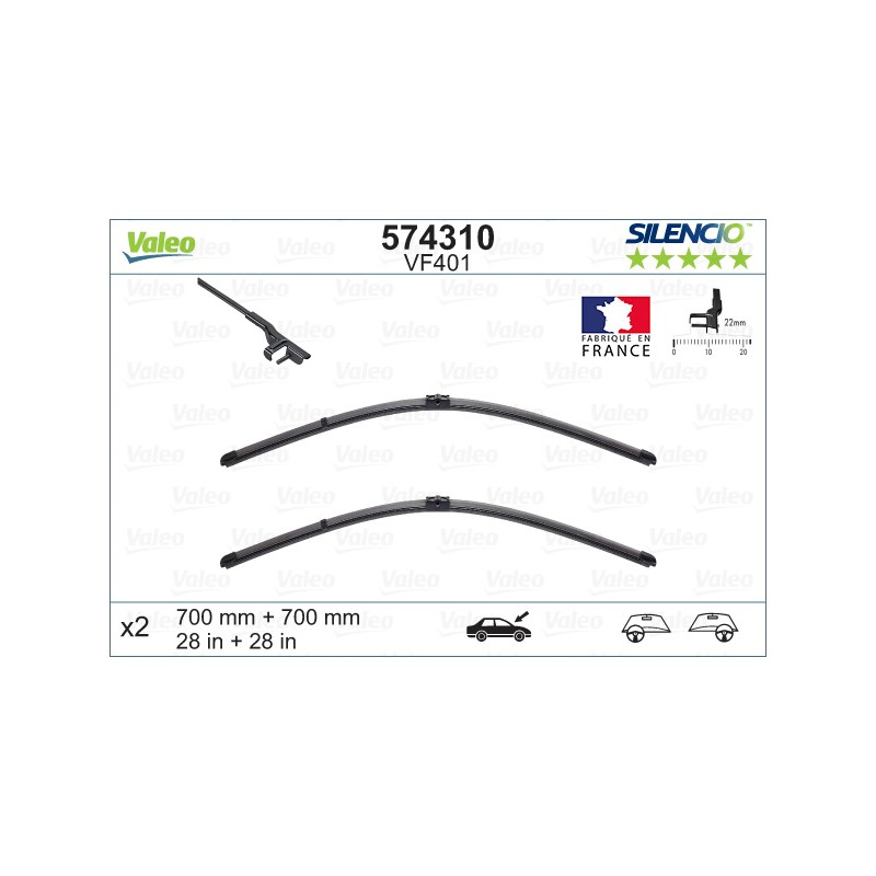 2 Balais D'Essuie-Glace 700mm Pour VW Seat Ford 5M0955425C 7M3955425C 5M0955426C