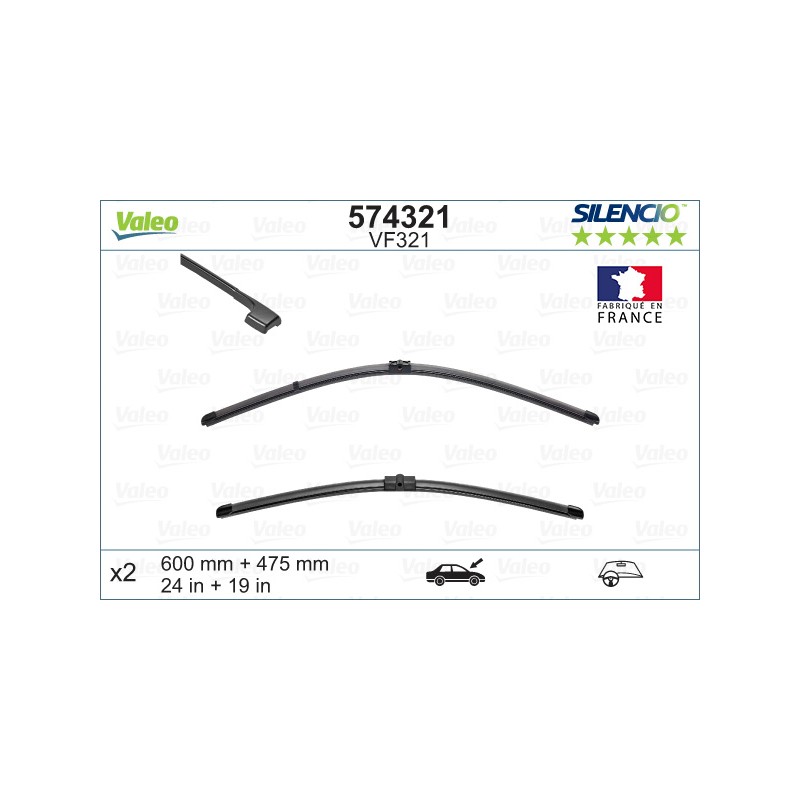 2 Balais D'Essuie-Glace 600mm 475mm Pour BMW Série 3 E90 E91 61617118216
