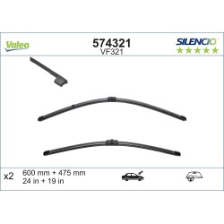 2 Balais D'Essuie-Glace 600mm 475mm Pour BMW Série 3 E90 E91 61617118216