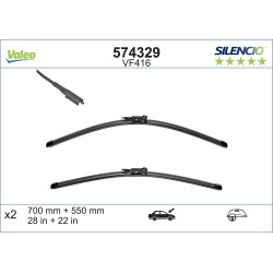 2 Balais D'Essuie-Glace 700mm 550mm Pour Opel Citroën C5 III Vauxhall 1272114