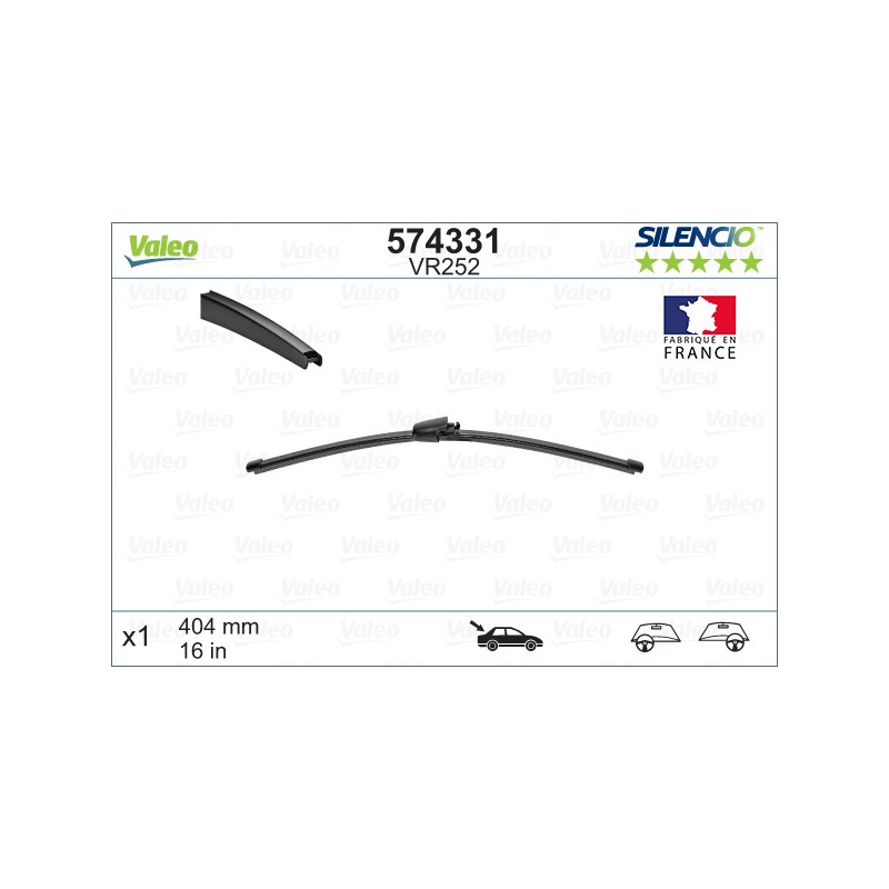 1 Balai D'Essuie-Glace Arrière 404mm Pour VW Caddy III Multivan V Touran Skoda