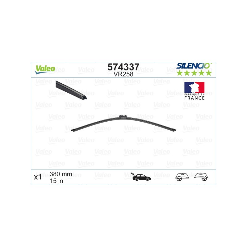 1 Balai D'Essuie-Glace Arrière 380mm Pour BMW Ford USA Volvo XC60 61627161029