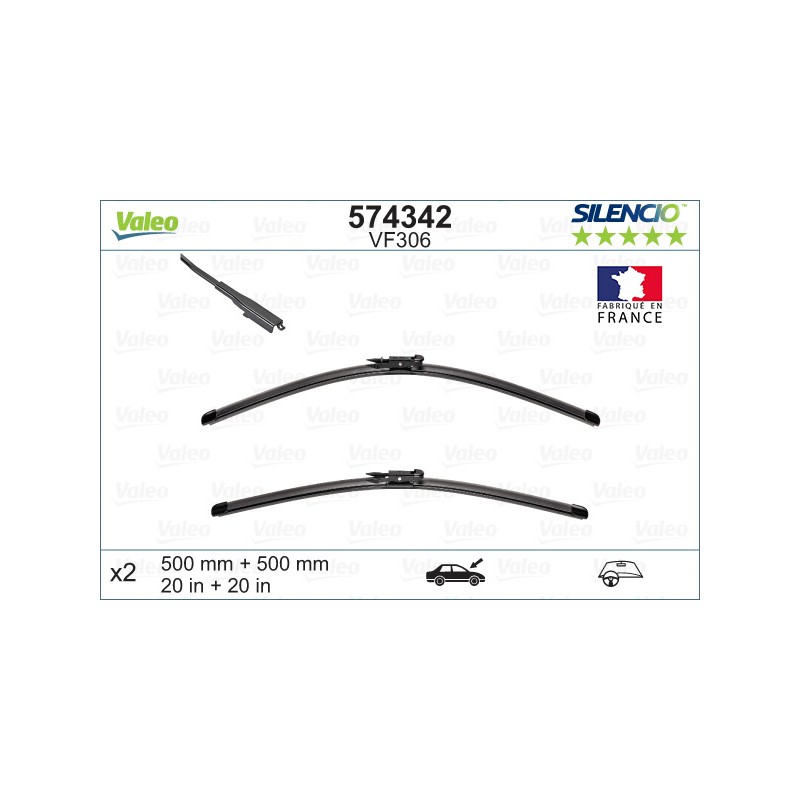 2 Balais D'Essuie-Glace 500mm Pour BMW Série 1 E81 E82 E87 E88 61610420549