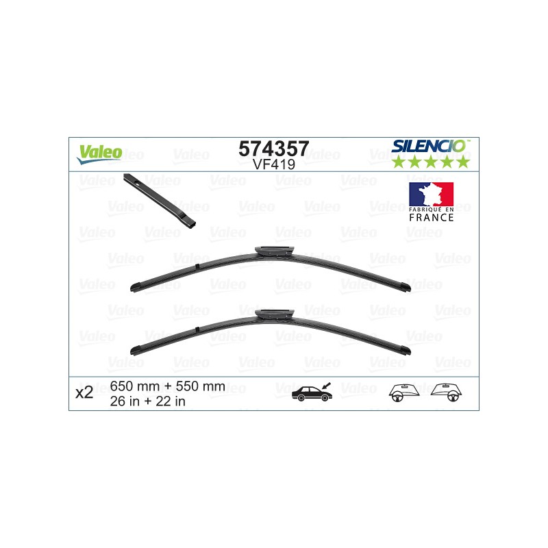 2 Balais D'Essuie-Glace 650mm 550mm Pour Renault Grand Scénic II MERCEDES GLE