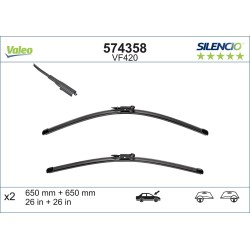 2 Balais D'Essuie-Glace 650mm Pour Seat Leon 1P0455425B 1P0955425B 1P0955426B