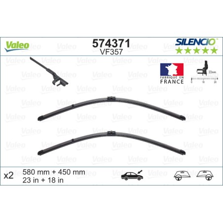 2 Balais D'Essuie-Glace 580mm 450mm Pour Alfa Romeo 159 Brera Spider