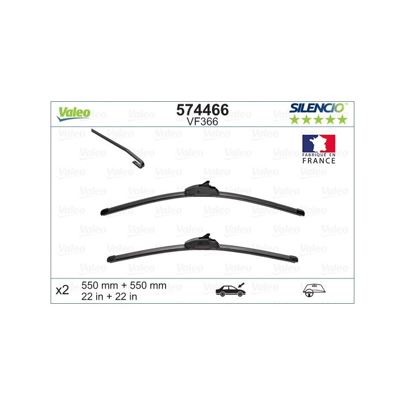 2 Balais D'Essuie-Glace 550mm Pour Renault Land Rover MERCEDES Citan 7701068754