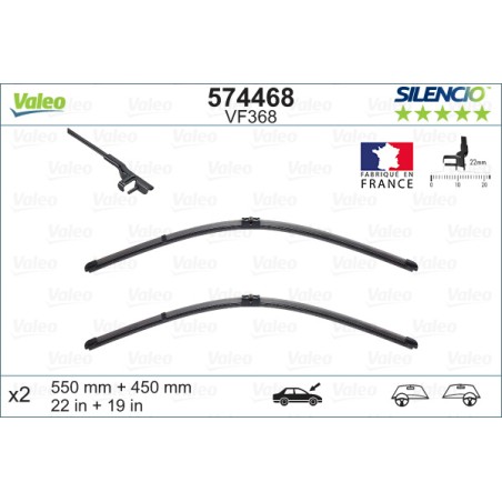2 Balais D'Essuie-Glace 550mm 450mm Pour Opel MERCEDES Vauxhall 6272279