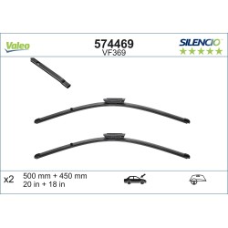 2 Balais D'Essuie-Glace 500mm 450mm Pour Renault Clio II 288903431R 288904292R