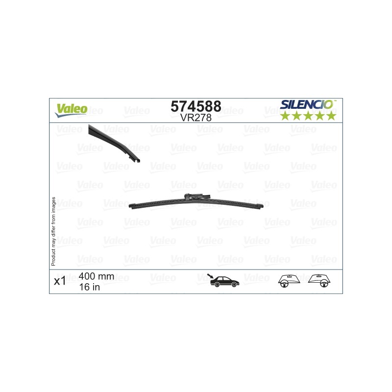1 Balai D'Essuie-Glace Arrière 400mm Pour Renault Opel Fiat Nissan 28790-8635R