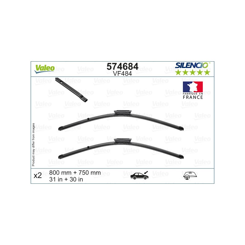 2 Balais D'Essuie-Glace 800mm 750mm Pour Citroën C4 Picasso 1611661180