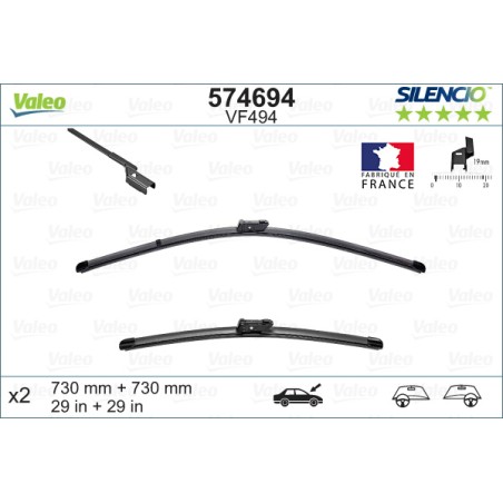 2 Balais D'Essuie-Glace 730mm Pour Ford Focus III IV BM5JS17528AA GM5J-S17528-CA