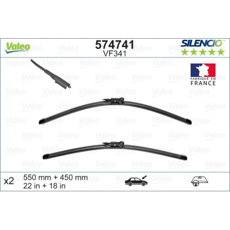 2 Balais D'Essuie-Glace 550mm 450mm Pour BMW Série 1 E81 F20 F21 2 F22, F87 F23