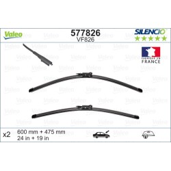 2 Balais D'Essuie-Glace 600mm 475mm Pour Audi A3 8P1955425H 8P1955425J 8P7955426