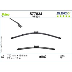 2 Balais D'Essuie-Glace 700mm 450mm Pour VW Audi Skoda Elroq Nissan 11B998002