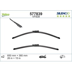 2 Balais D'Essuie-Glace 650mm 380mm Pour Fiat Grande Punto Linea Chevrolet Aveo
