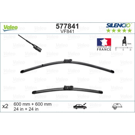 2 Balais D'Essuie-Glace 600mm Pour VW Amarok California T6 Multivan V 2H1998002