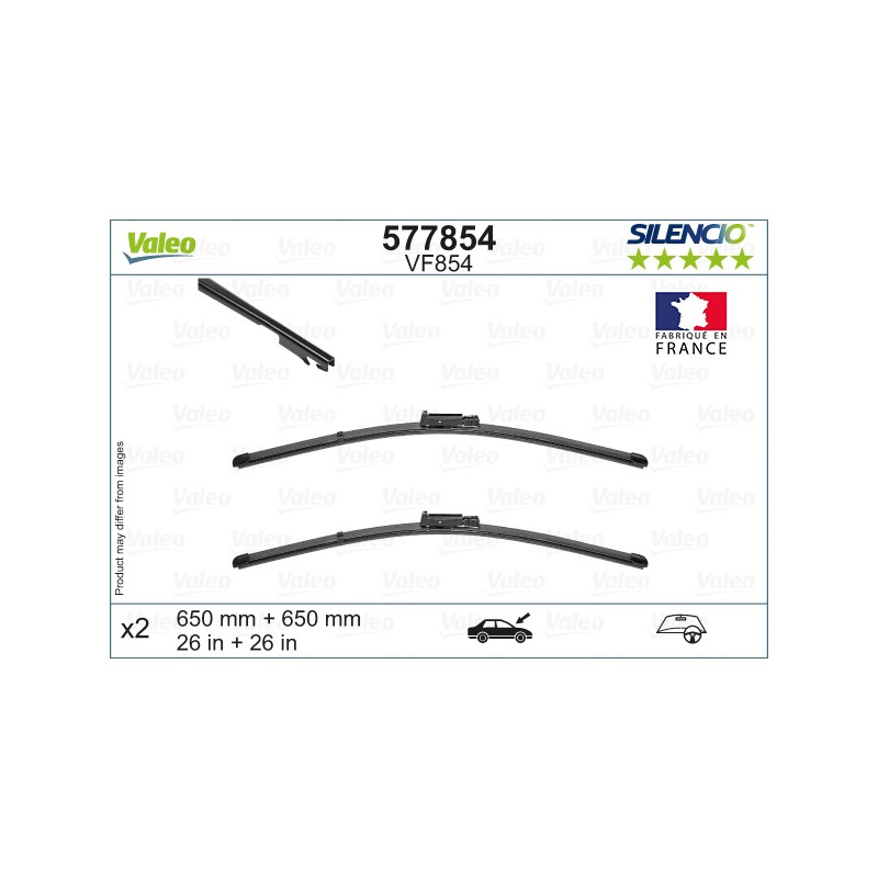 2 Balais D'Essuie-Glace 650mm Pour Seat Altea Toledo III 5P0998002A