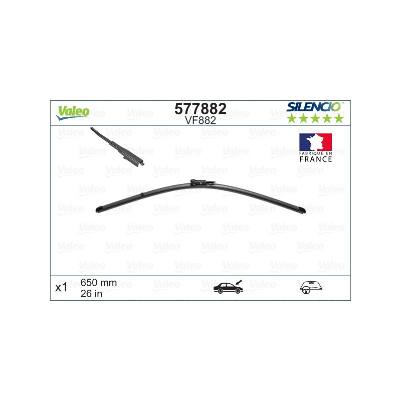 1 Balai D'Essuie-Glace 650mm Pour Peugeot Toyota Citroën 1612432380 85222-0H020