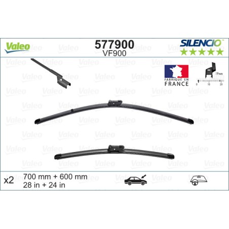 2 Balais D'Essuie-Glace 700mm 600mm Pour Opel Astra K