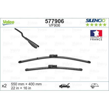 2 Balais D'Essuie-Glace 550mm 400mm Pour Ford Ecosport 1832131 1832132 1867269
