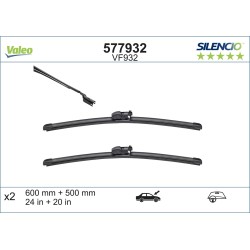 2 Balais D'Essuie-Glace 600mm 500mm Pour Land Rover Discovery V Range Rover IV