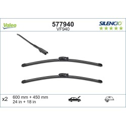 2 Balais D'Essuie-Glace 600mm 450mm Pour Renault Dacia Duster Nissan 288903916R