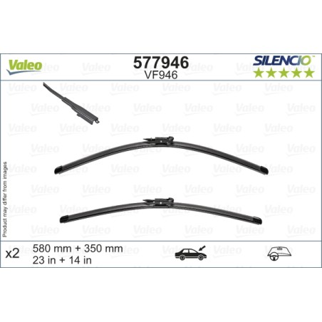 2 Balais D'Essuie-Glace 580mm 350mm Pour Nissan Juke Van 28890-BA62C 28890-BA63C