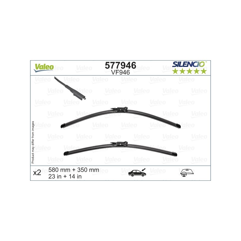 2 Balais D'Essuie-Glace 580mm 350mm Pour Nissan Juke Van 28890-BA62C 28890-BA63C