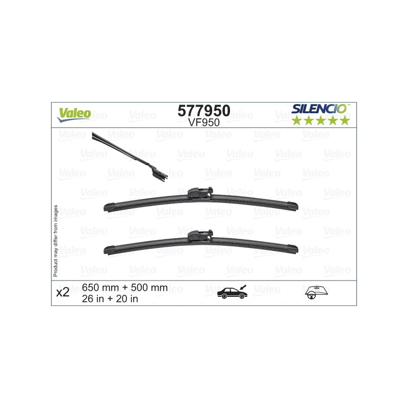 2 Balais D'Essuie-Glace 650mm 500mm Pour BMW X3 X4 Jaguar E-Pace