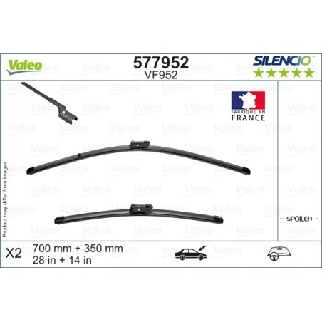 2 Balais D'Essuie-Glace 700mm 350mm Pour Ford Fiesta VII Puma Toyota C-HR