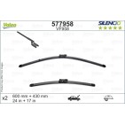 2 Balais D'Essuie-Glace 600mm 430mm Pour Peugeot Opel Fiat Toyota 9820343580