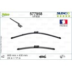 2 Balais D'Essuie-Glace 600mm 430mm Pour Peugeot Opel Fiat Toyota 9820343580