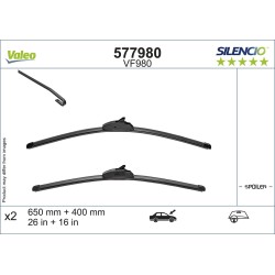 2 Balais D'Essuie-Glace 650mm 400mm Pour Peugeot Renault Nissan Toyota 6423-L4