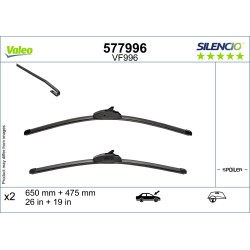 2 Balais D'Essuie-Glace 650mm 475mm Pour Nissan Ariya Qashqai III 288906UN0A