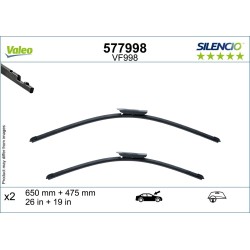 2 Balais D'Essuie-Glace 650mm 475mm Pour Audi A3 MERCEDES C-Class Classe E GLC