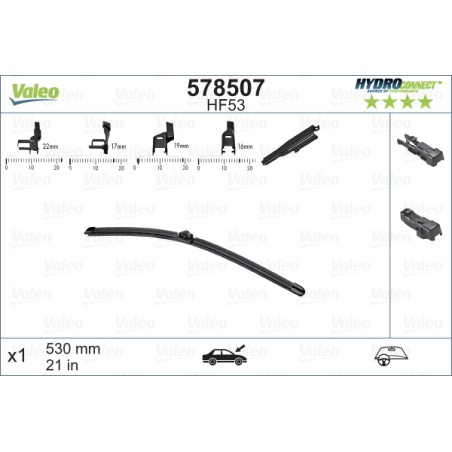 1 Balai D'Essuie-Glace 530mm Pour VW Atlas Audi Seat BMW 3A1955425 4G1998002A