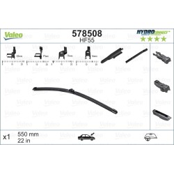 1 Balai D'Essuie-Glace 550mm Pour Peugeot Renault Dacia VW 1611346580 288900464R
