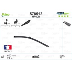 1 Balai D'Essuie-Glace 600mm Pour Peugeot Opel Ford Citroën 1611587780 6423-A0