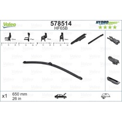 1 Balai D'Essuie-Glace 650mm Pour Peugeot Renault VW Seat 1611587880 288903710R