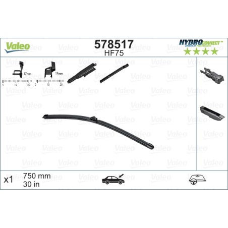 1 Balai D'Essuie-Glace 750mm Pour Peugeot Renault Ford Citroën 6423-A6 1680497